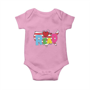 Read Lover America Map Baby Onesie National Reading Month Bookish Book Lovers TS02 Light Pink Print Your Wear