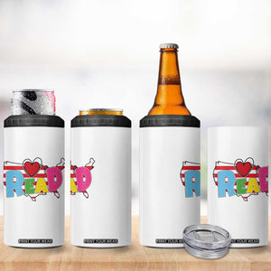 Read Lover America Map 4 in 1 Can Cooler Tumbler National Reading Month Bookish Book Lovers TS02 Print Your Wear
