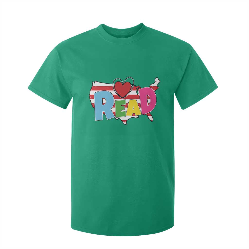 Read Lover America Map T Shirt For Kid National Reading Month Bookish Book Lovers TS02 Irish Green Print Your Wear