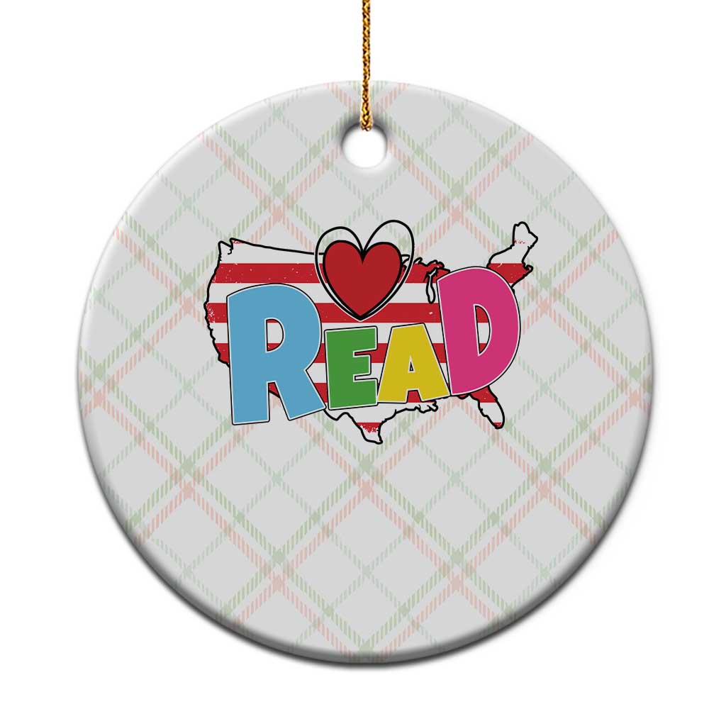 Read Lover America Map Ceramic Ornament National Reading Month Bookish Book Lovers TS02 1pc Christmas Plaid Print Your Wear