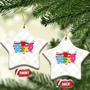 Read Lover America Map Ceramic Ornament National Reading Month Bookish Book Lovers TS02 Print Your Wear