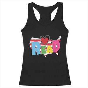Read Lover America Map Racerback Tank Top National Reading Month Bookish Book Lovers TS02 Black Print Your Wear
