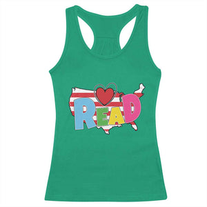 Read Lover America Map Racerback Tank Top National Reading Month Bookish Book Lovers TS02 Irish Green Print Your Wear
