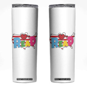 Read Lover America Map Skinny Tumbler National Reading Month Bookish Book Lovers TS02 White Print Your Wear