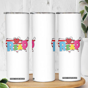 Read Lover America Map Skinny Tumbler National Reading Month Bookish Book Lovers TS02 Print Your Wear