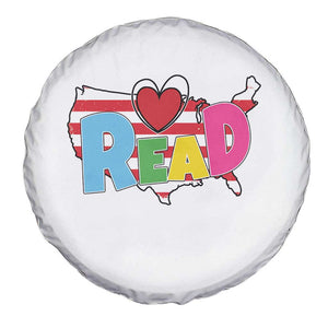 Read Lover America Map Spare Tire Cover National Reading Month Bookish Book Lovers TS02 Print Your Wear