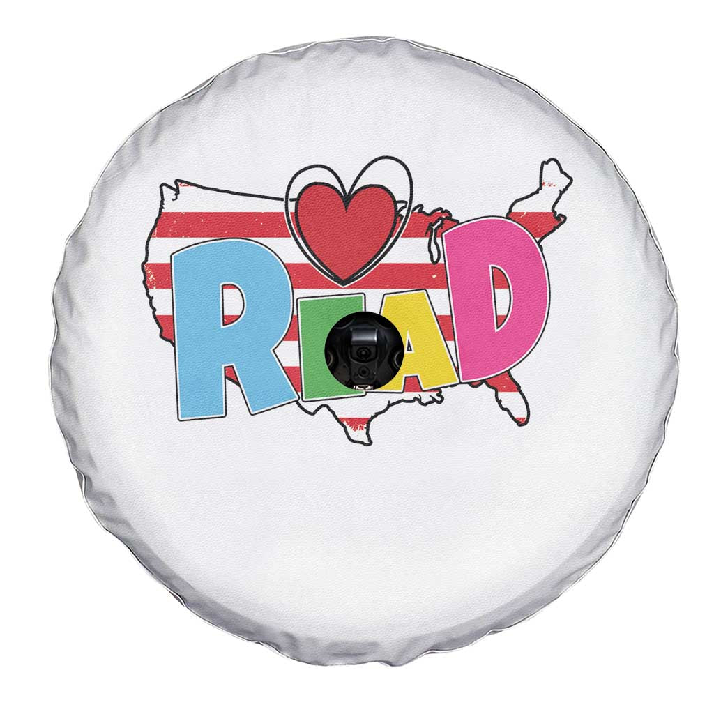 Read Lover America Map Spare Tire Cover National Reading Month Bookish Book Lovers TS02 Print Your Wear