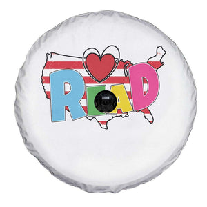 Read Lover America Map Spare Tire Cover National Reading Month Bookish Book Lovers TS02 Print Your Wear
