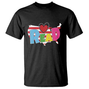 Read Lover America Map T Shirt National Reading Month Bookish Book Lovers TS02 Black Print Your Wear