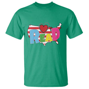 Read Lover America Map T Shirt National Reading Month Bookish Book Lovers TS02 Irish Green Print Your Wear