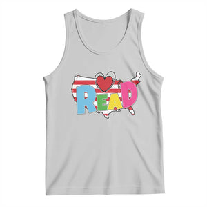 Read Lover America Map Tank Top National Reading Month Bookish Book Lovers TS02 Ash Print Your Wear
