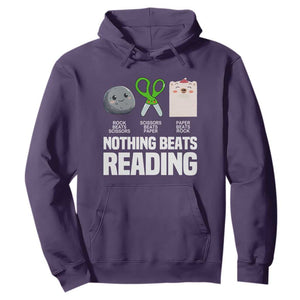Nothing Beats Reading Hoodie Rock Paper Scissors Read Book Lovers TS02 Purple Print Your Wear