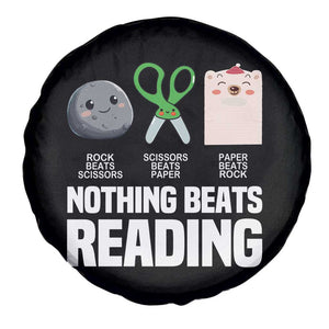 Nothing Beats Reading Spare Tire Cover Rock Paper Scissors Read Book Lovers TS02 Print Your Wear