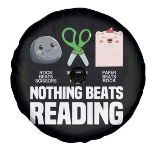 Nothing Beats Reading Spare Tire Cover Rock Paper Scissors Read Book Lovers TS02 Print Your Wear