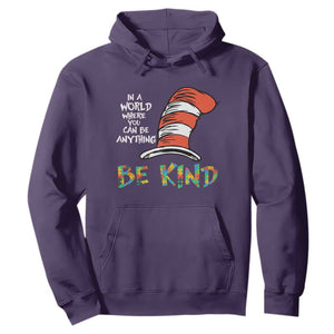 Autism Awareness Hoodie Why Fit In When You Were Born To Stand Out Cat In Hat TS02 Purple Print Your Wear