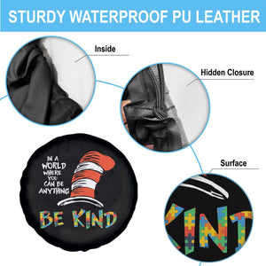 Autism Awareness Spare Tire Cover Why Fit In When You Were Born To Stand Out Cat In Hat TS02 Print Your Wear