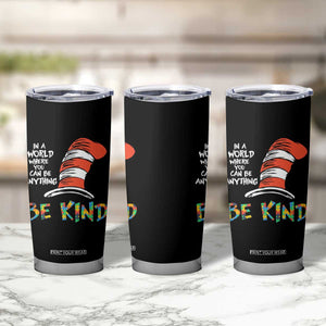 Autism Awareness Tumbler Cup Why Fit In When You Were Born To Stand Out Cat In Hat TS02 Print Your Wear