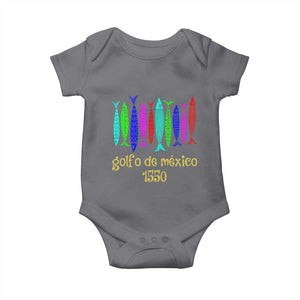Gulf of Mexico Baby Onesie Golfo de México 1550 Retro Tuna TS02 Charcoal Print Your Wear