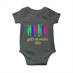 Gulf of Mexico Baby Onesie Golfo de México 1550 Retro Tuna TS02 Dark Heather Print Your Wear