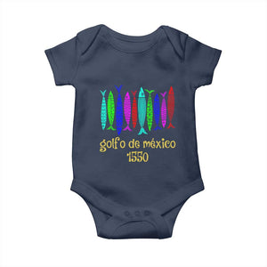 Gulf of Mexico Baby Onesie Golfo de México 1550 Retro Tuna TS02 Navy Print Your Wear