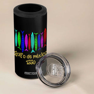 Gulf of Mexico 4 in 1 Can Cooler Tumbler Golfo de México 1550 Retro Tuna TS02 Print Your Wear