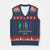 Gulf of Mexico V-Neck Knit Sweater Vest Golfo de México 1550 Retro Tuna TS02 Navy Red Print Your Wear