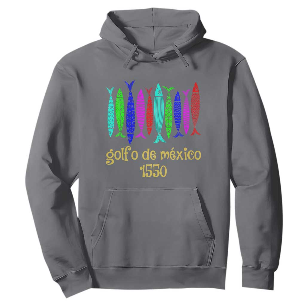 Gulf of Mexico Hoodie Golfo de México 1550 Retro Tuna TS02 Charcoal Print Your Wear