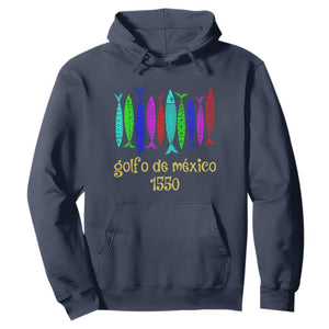 Gulf of Mexico Hoodie Golfo de México 1550 Retro Tuna TS02 Navy Print Your Wear