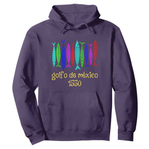Gulf of Mexico Hoodie Golfo de México 1550 Retro Tuna TS02 Purple Print Your Wear