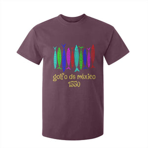 Gulf of Mexico T Shirt For Kid Golfo de México 1550 Retro Tuna TS02 Maroon Print Your Wear