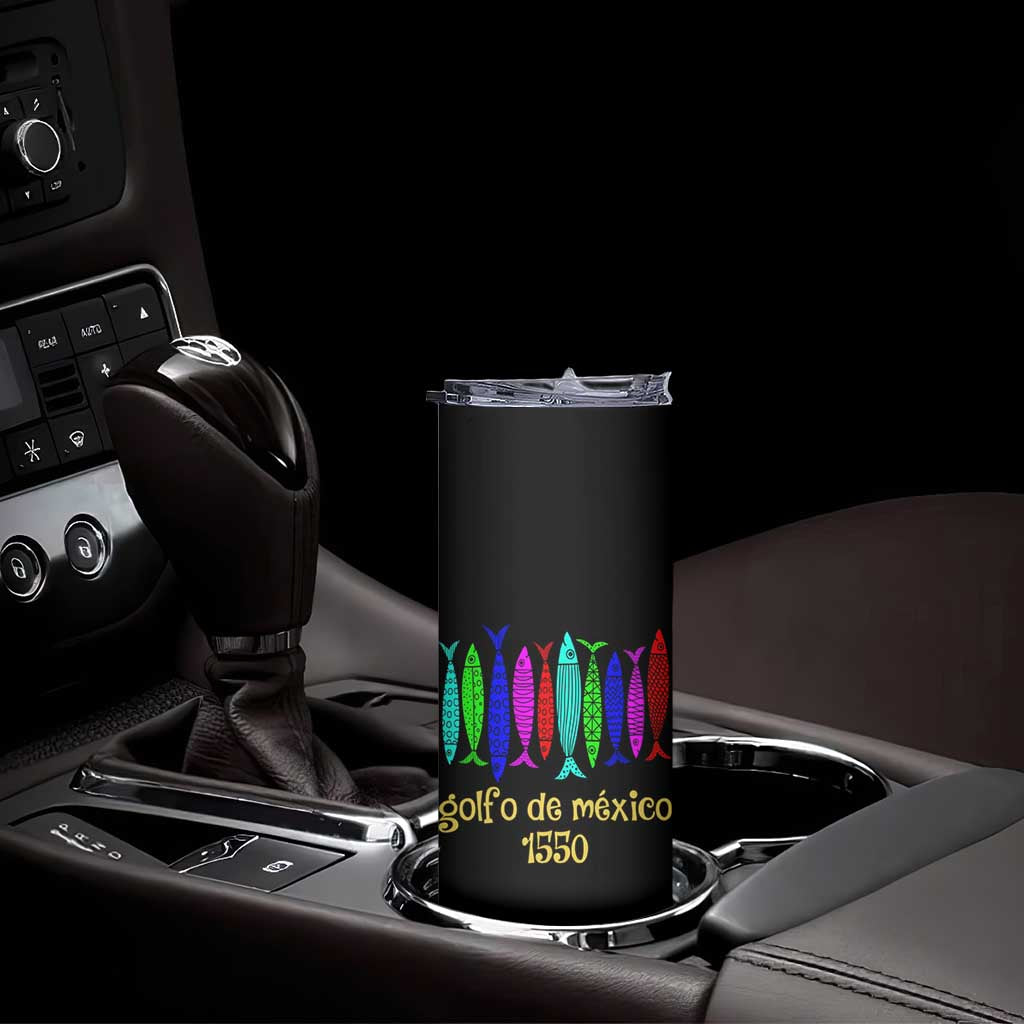 Gulf of Mexico Skinny Tumbler Golfo de México 1550 Retro Tuna TS02 Print Your Wear