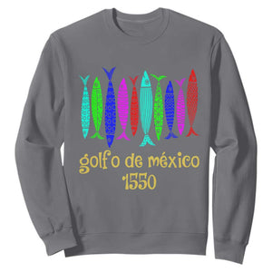 Gulf of Mexico Sweatshirt Golfo de México 1550 Retro Tuna TS02 Charcoal Print Your Wear