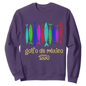 Gulf of Mexico Sweatshirt Golfo de México 1550 Retro Tuna TS02 Purple Print Your Wear