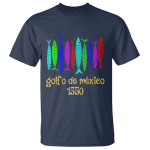 Gulf of Mexico T Shirt Golfo de México 1550 Retro Tuna TS02 Navy Print Your Wear