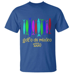 Gulf of Mexico T Shirt Golfo de México 1550 Retro Tuna TS02 Royal Blue Print Your Wear