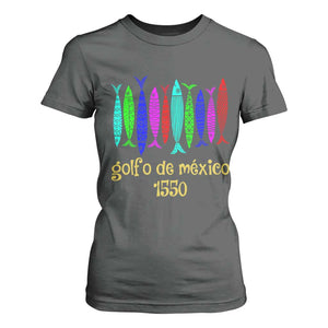 Gulf of Mexico T Shirt For Women Golfo de México 1550 Retro Tuna TS02 Dark Heather Print Your Wear