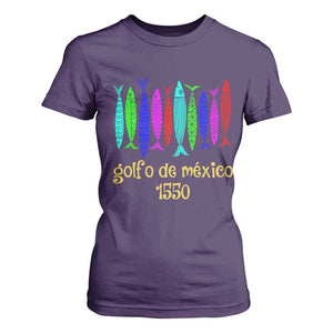 Gulf of Mexico T Shirt For Women Golfo de México 1550 Retro Tuna TS02 Purple Print Your Wear