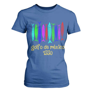 Gulf of Mexico T Shirt For Women Golfo de México 1550 Retro Tuna TS02 Royal Blue Print Your Wear