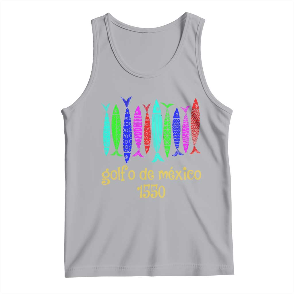 Gulf of Mexico Tank Top Golfo de México 1550 Retro Tuna TS02 Athletic Heather Print Your Wear