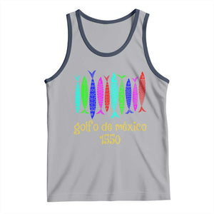 Gulf of Mexico Tank Top Golfo de México 1550 Retro Tuna TS02 Athletic Heather Navy Print Your Wear