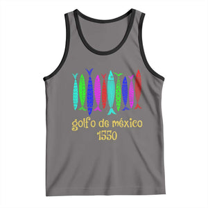 Gulf of Mexico Tank Top Golfo de México 1550 Retro Tuna TS02 Deep Heather Black Print Your Wear