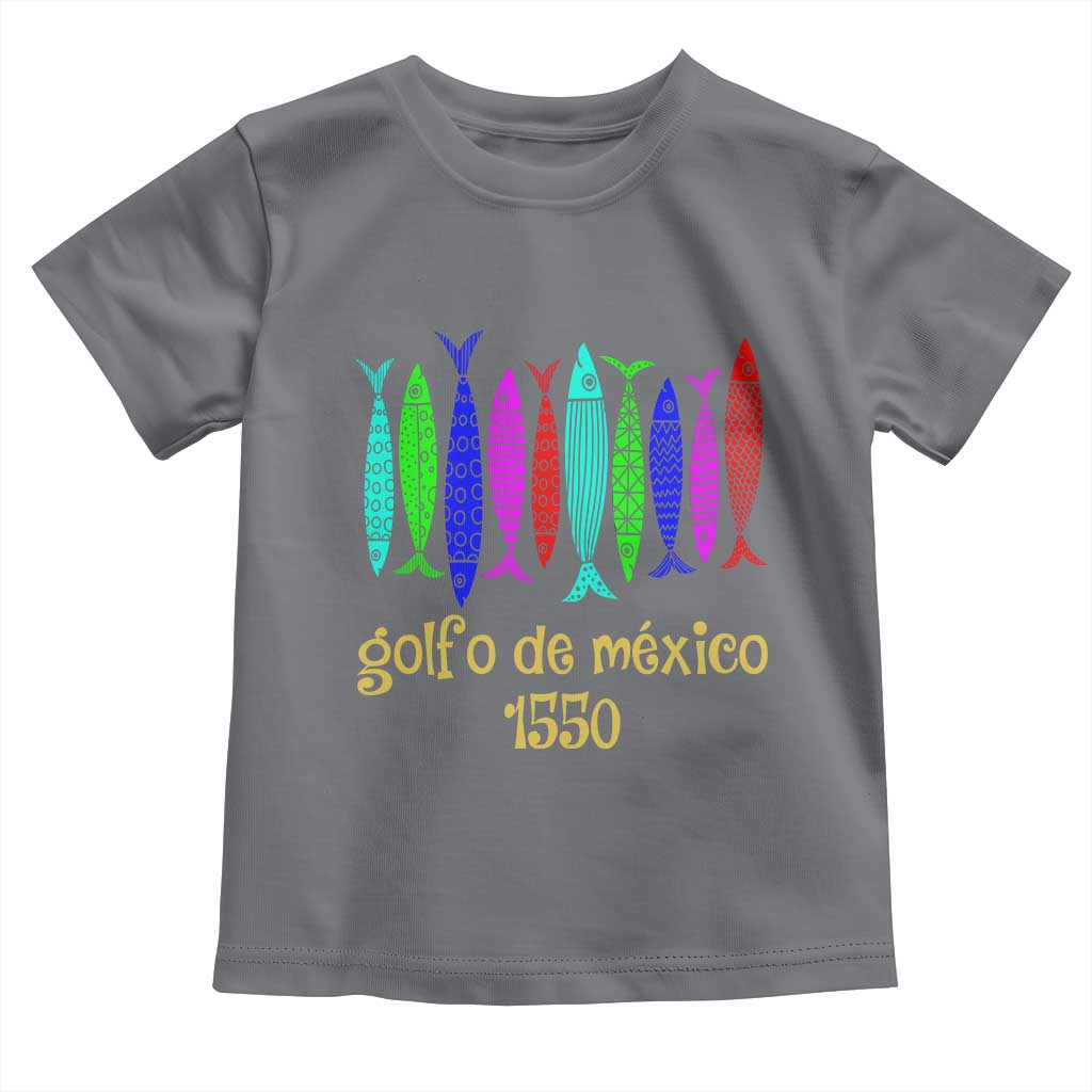 Gulf of Mexico Toddler T Shirt Golfo de México 1550 Retro Tuna TS02 Charcoal Print Your Wear