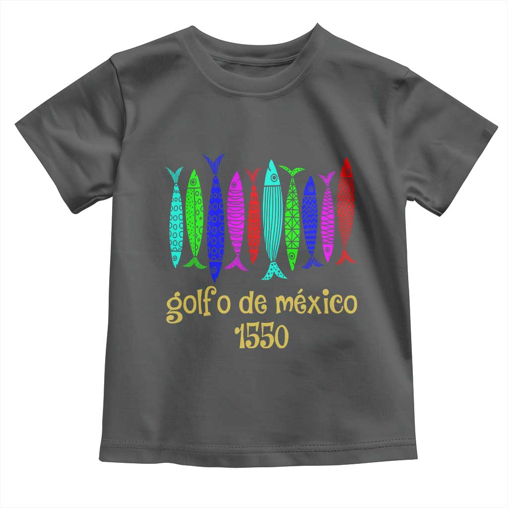 Gulf of Mexico Toddler T Shirt Golfo de México 1550 Retro Tuna TS02 Dark Heather Print Your Wear