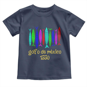 Gulf of Mexico Toddler T Shirt Golfo de México 1550 Retro Tuna TS02 Navy Print Your Wear