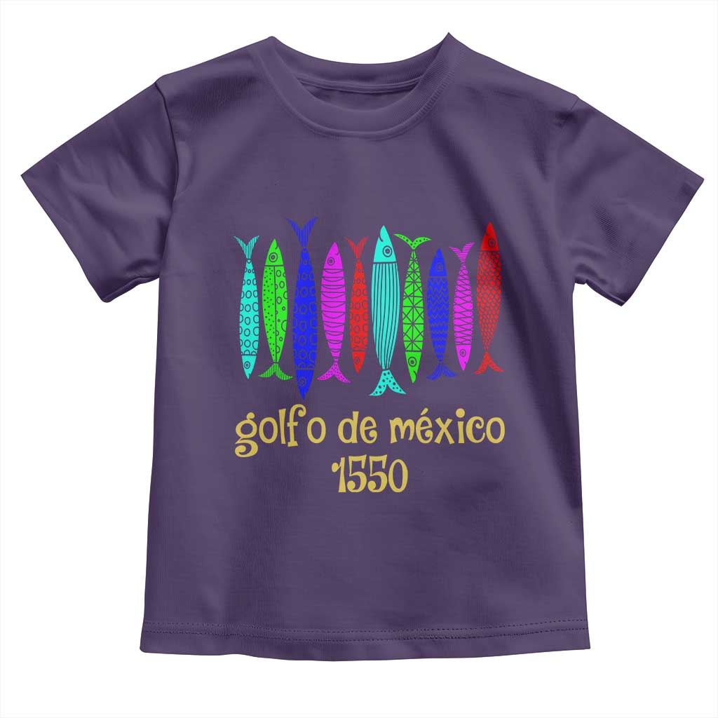 Gulf of Mexico Toddler T Shirt Golfo de México 1550 Retro Tuna TS02 Purple Print Your Wear