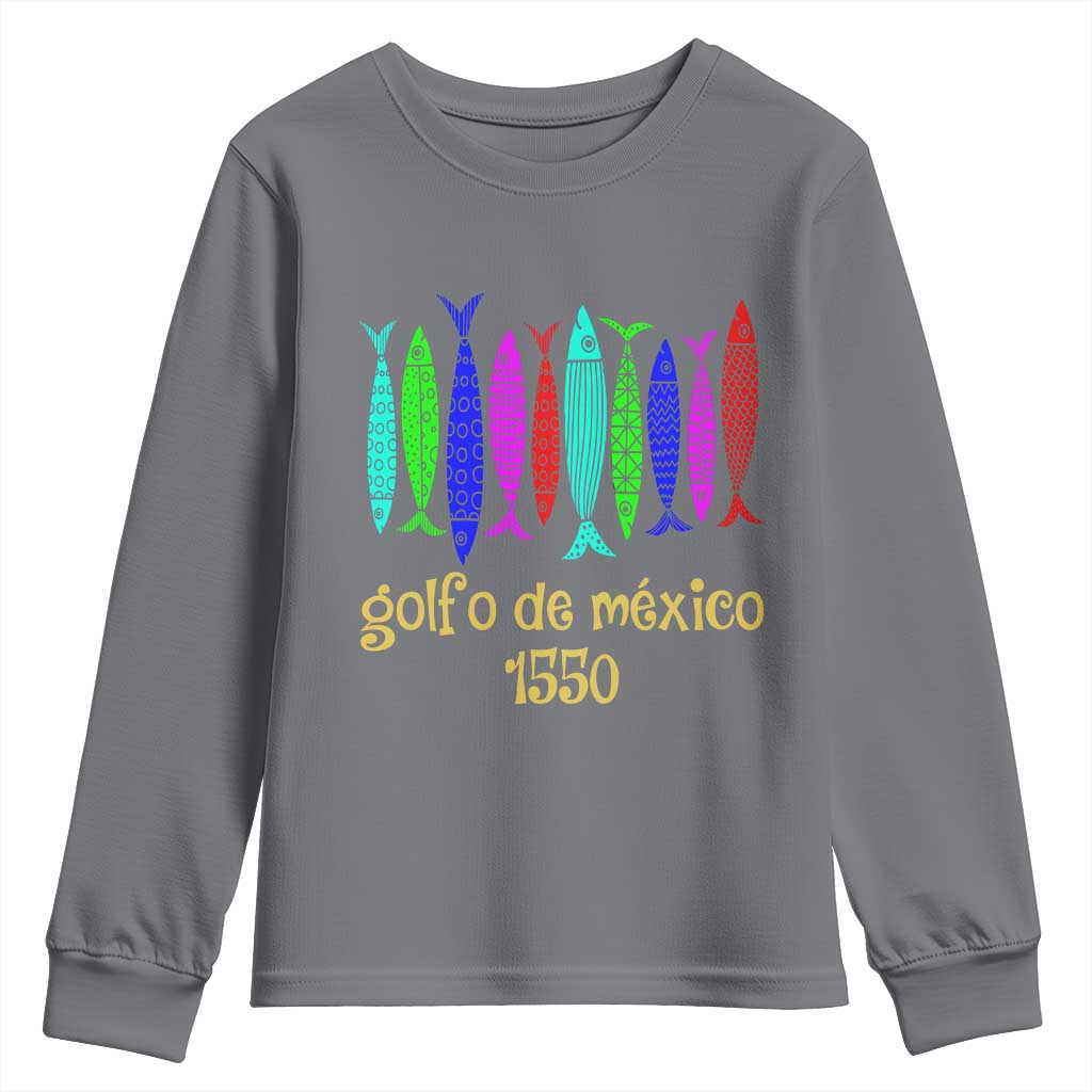 Gulf of Mexico Youth Sweatshirt Golfo de México 1550 Retro Tuna TS02 Charcoal Print Your Wear