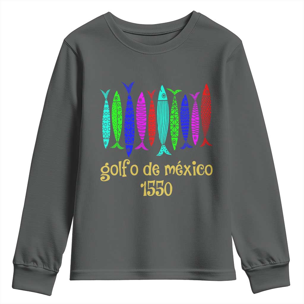 Gulf of Mexico Youth Sweatshirt Golfo de México 1550 Retro Tuna TS02 Dark Heather Print Your Wear