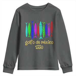 Gulf of Mexico Youth Sweatshirt Golfo de México 1550 Retro Tuna TS02 Dark Heather Print Your Wear