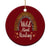 Wild About Reading Ceramic Ornament Teacher Student Back to School Retro Rainbow TS02 1pc Red Print Your Wear