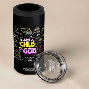 I Am A Child Of God 4 in 1 Can Cooler Tumbler Retro Christian Jesus Faith TS02 Print Your Wear